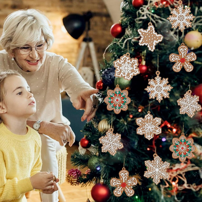 Weihnachtsornamente Lebkuchen Figuren Set Weihnachtsbaum Deko