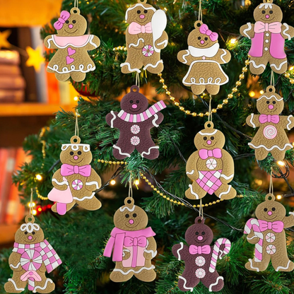 Weihnachtsornamente Lebkuchen Figuren Set Weihnachtsbaum Deko