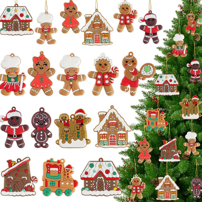 Weihnachtsornamente Lebkuchen Figuren Set Weihnachtsbaum Deko