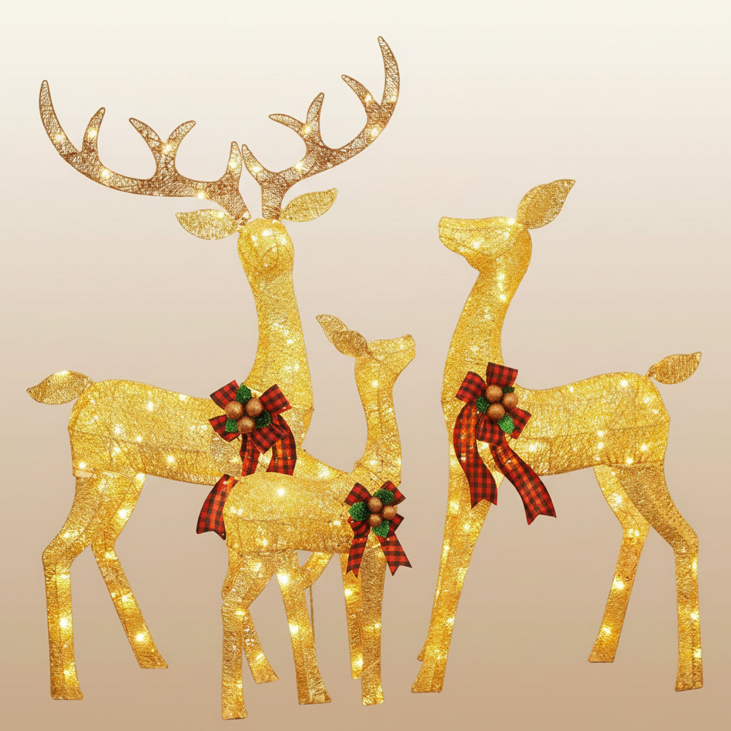 Christmas Decorations Outdoor Reindeer Light Display