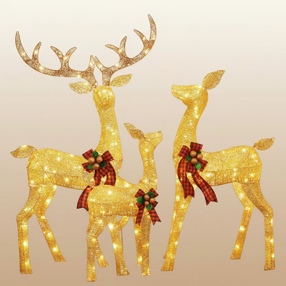 Christmas Decorations Outdoor Reindeer Light Display
