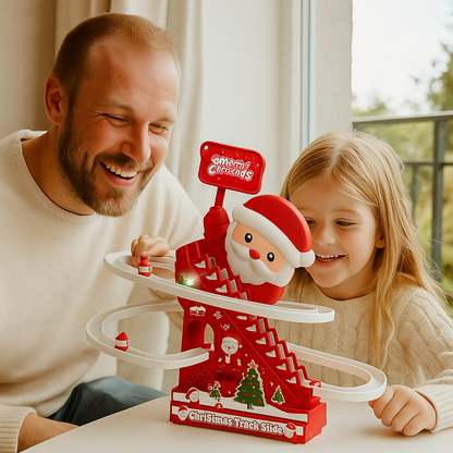 Weihnachtsmann Rutsche Spielzeug mit Lichtern und Musik für Kinder 0