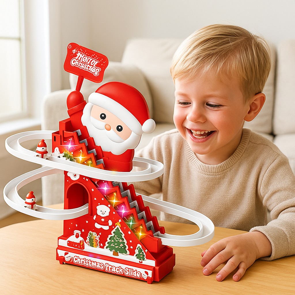 Weihnachtsmann Rutsche Spielzeug mit Lichtern und Musik für Kinder 1