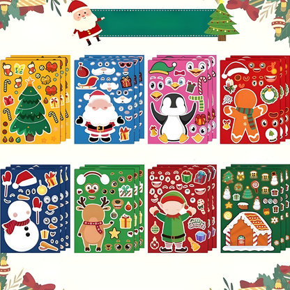 Weihnachtssticker Kinder Bastelset Selbstklebende Weihnachtsdeko