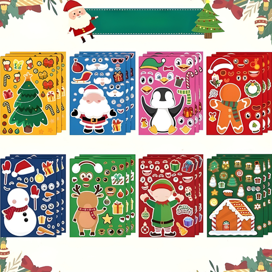 Weihnachtssticker Kinder Bastelset Selbstklebende Weihnachtsdeko