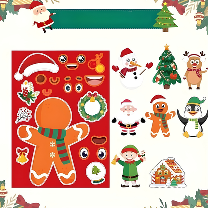 Weihnachtssticker Kinder Bastelset Selbstklebende Weihnachtsdeko