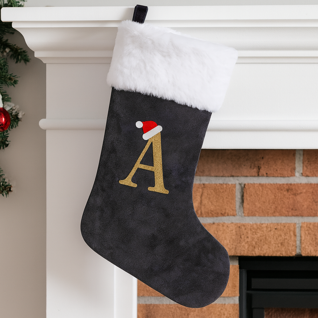 Weihnachtsstrümpfe Samt Monogramm Groß Kissenbezug Holiday Dekor