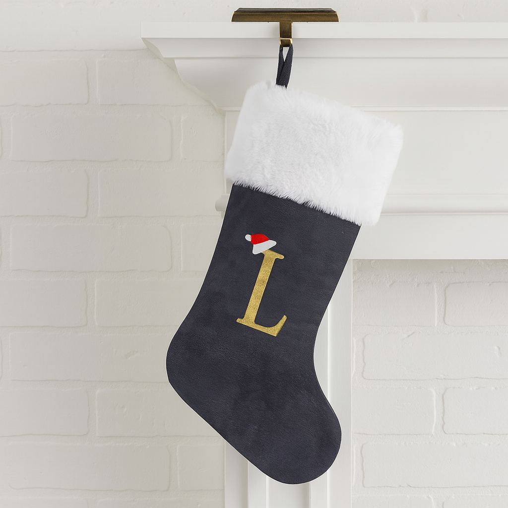 Weihnachtsstrümpfe Samt Monogramm Groß Kissenbezug Holiday Dekor