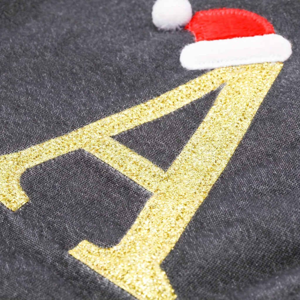 Weihnachtsstrümpfe Samt Monogramm Groß Kissenbezug Holiday Dekor