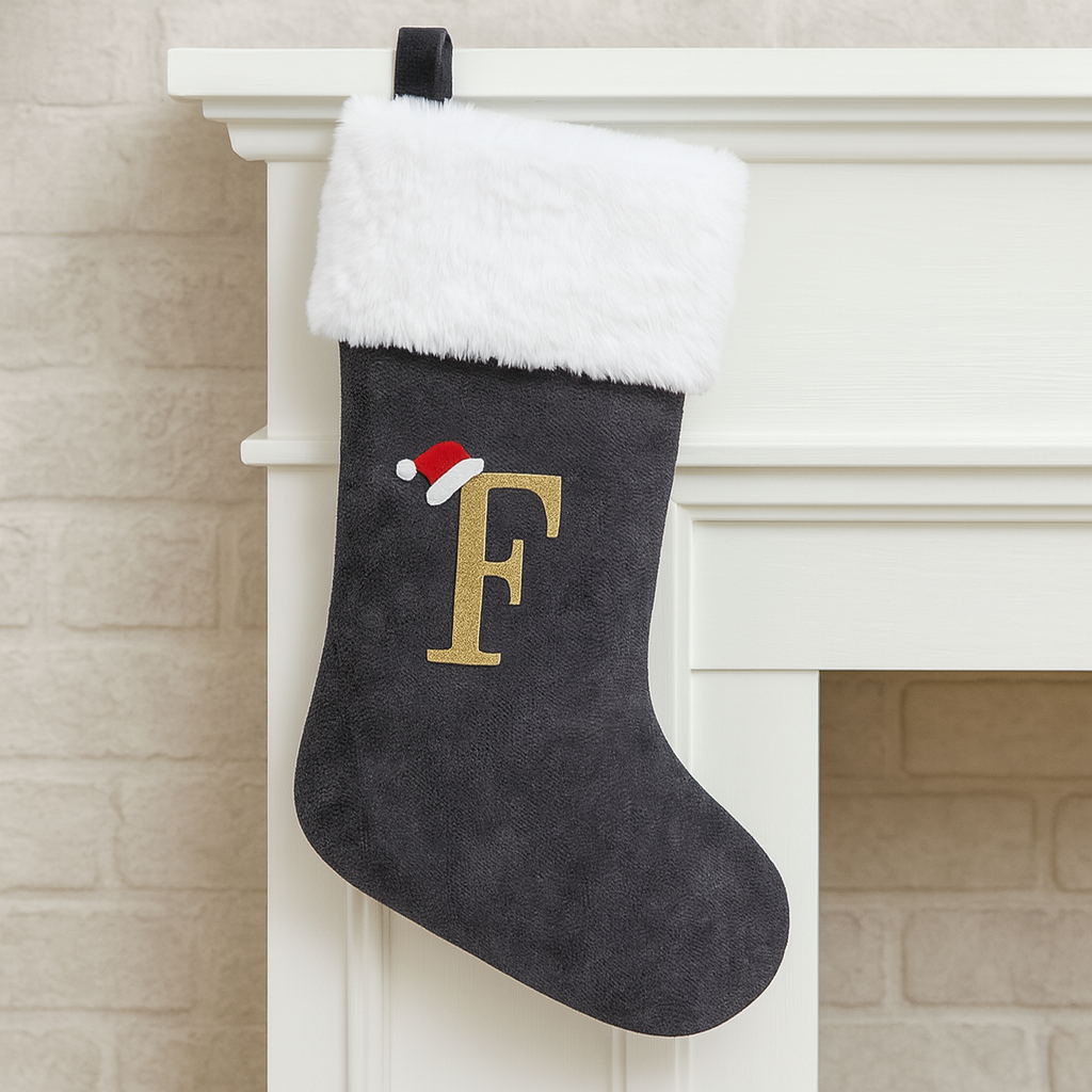 Weihnachtsstrümpfe Samt Monogramm Groß Kissenbezug Holiday Dekor