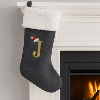 Weihnachtsstrümpfe Samt Monogramm Groß Kissenbezug Holiday Dekor