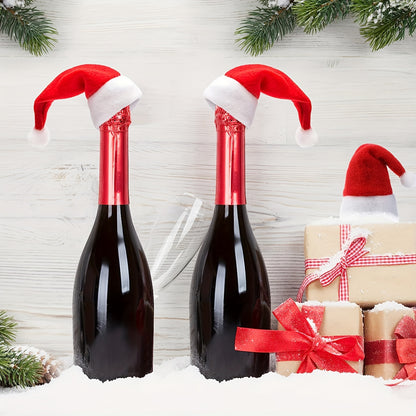 Weihnachtstischdeko Besteckhüllen Mini Weihnachtsmützen Set