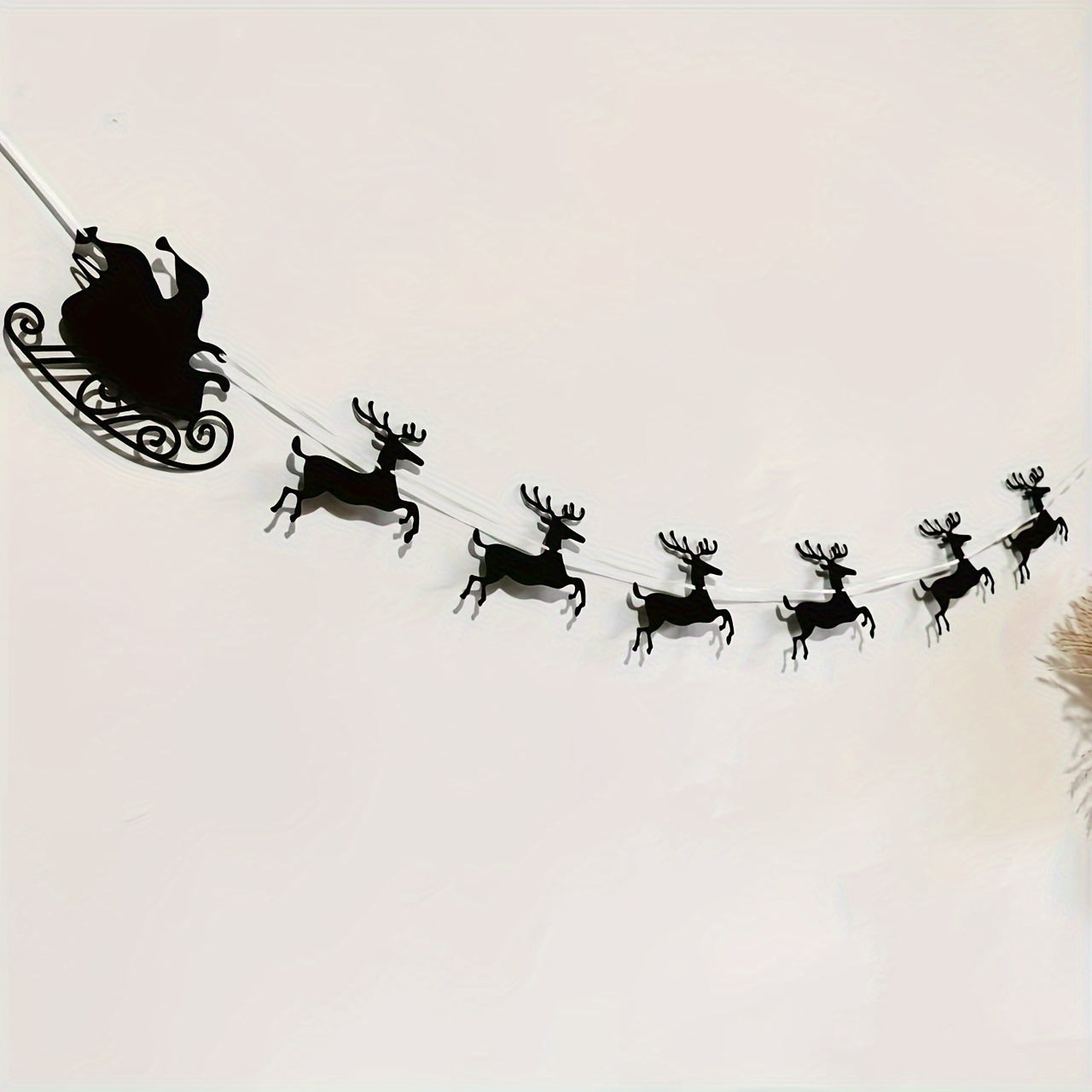 Weihnachtstischdeko Rentiergirlande Filz Santa Schlitten