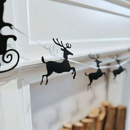 Weihnachtstischdeko Rentiergirlande Filz Santa Schlitten