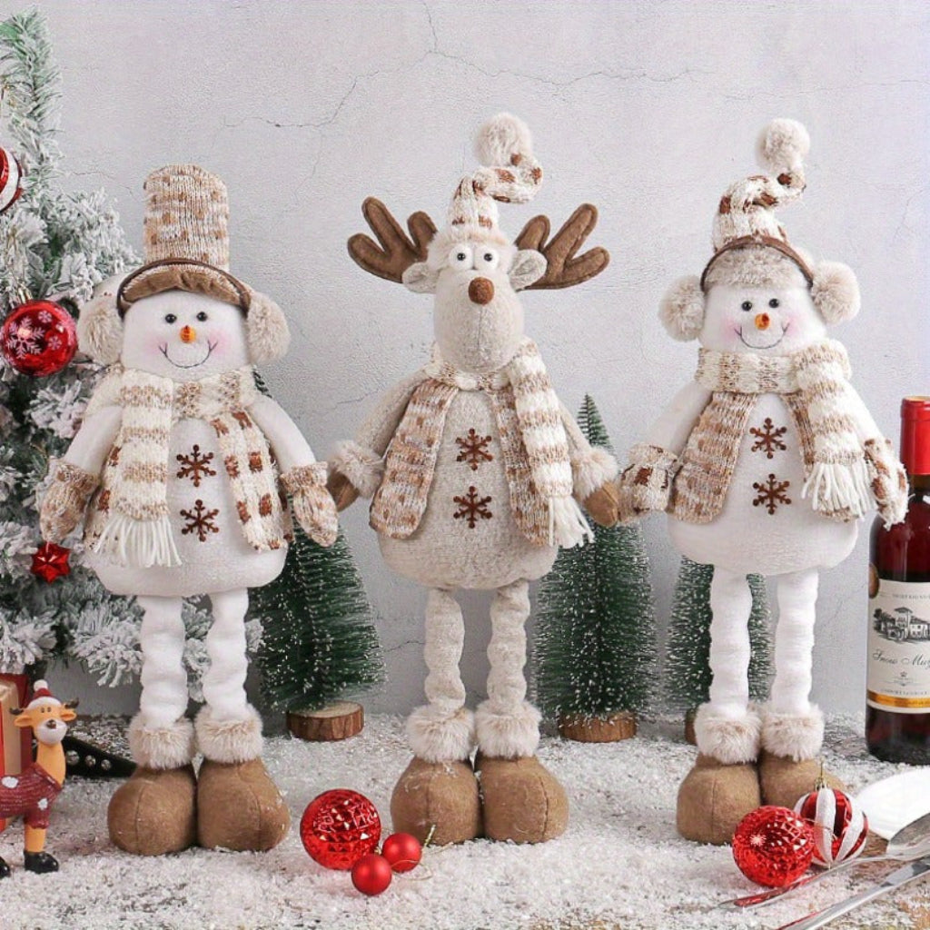Weihnachtstischdeko Santa Rentier Figuren Schneemann Deko Set