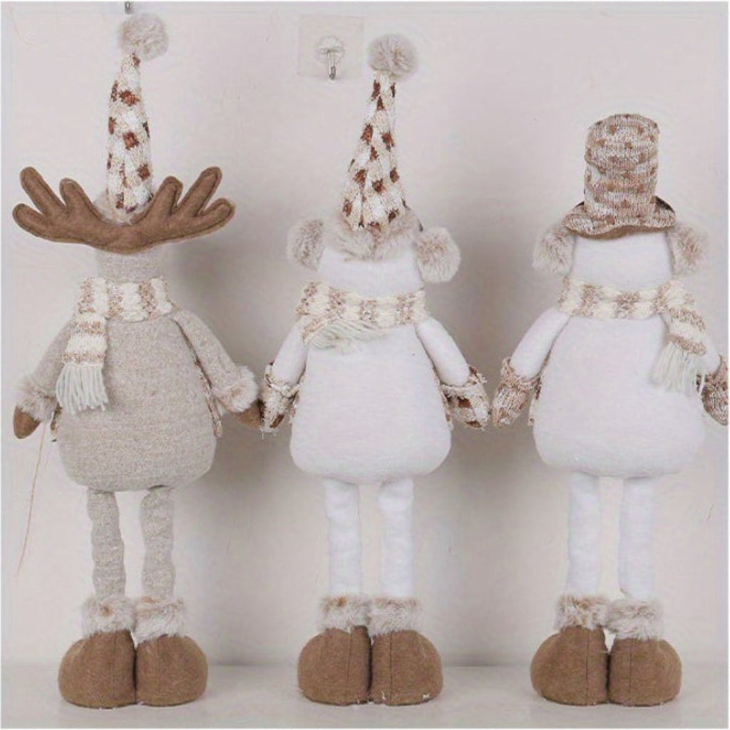 Weihnachtstischdeko Santa Rentier Figuren Schneemann Deko Set