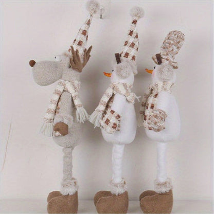 Weihnachtstischdeko Santa Rentier Figuren Schneemann Deko Set