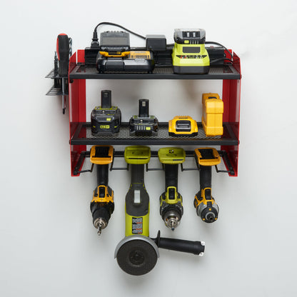 Tool Storage Wall Charging Station Drill Holder Hooks