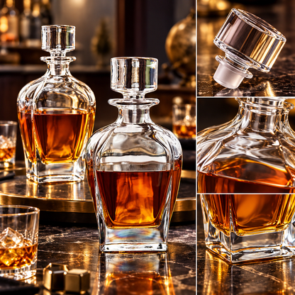 Whiskey Dekanter Set Bourbon Glas Karaffe Geschenk
