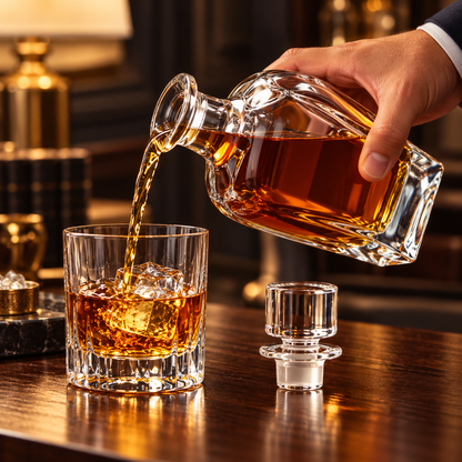 Whiskey Dekanter Set Bourbon Glas Karaffe Geschenk