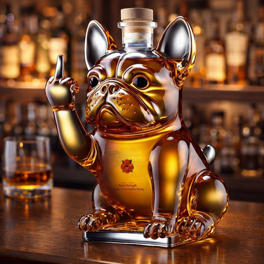 Whiskey Carafe Bulldog Glass Bar Decoration