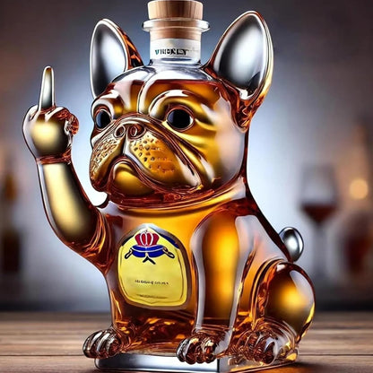 Whiskey Carafe Bulldog Glass Bar Decoration