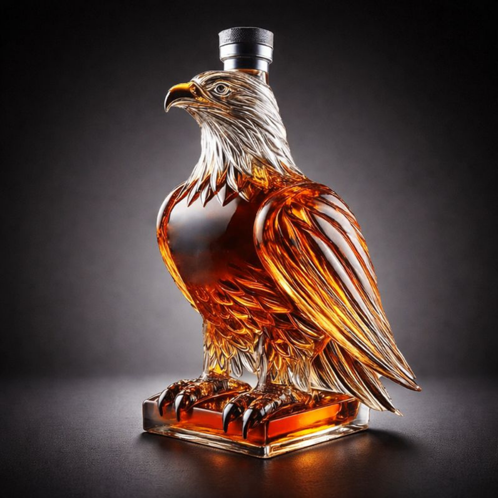 Whiskey Decanter Eagle Glass Decorative Spirits Bottle