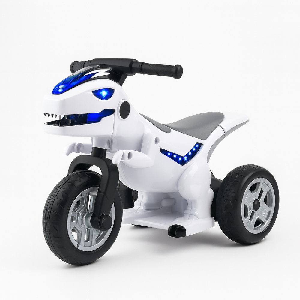 Kinder Elektro Motorrad Dreirad Dinosaurier 12V LED Musik Akku