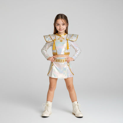 Set de disfraz de guerrera para niños para Halloween y carnaval cosplay