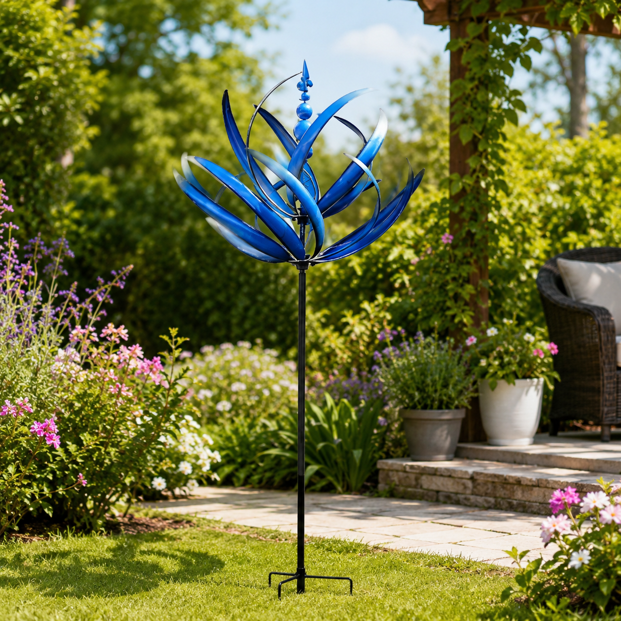 Windspiel Mit Leuchtendem Dreh Effekt Entspannte Gartenmomente