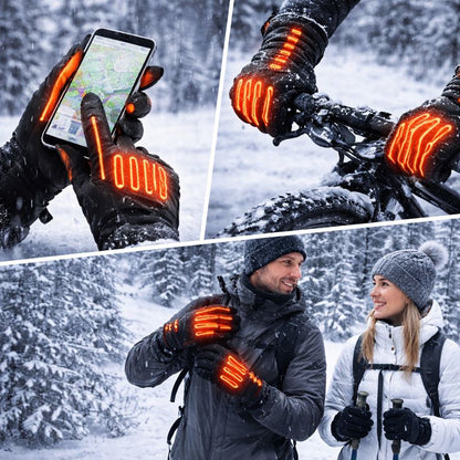 Winter Gloves with Heating Function Waterproof for Outdoor Activities