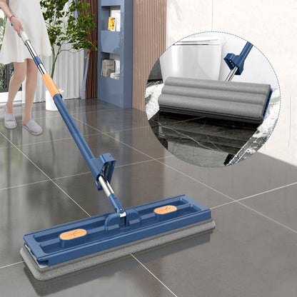 Flat Mop Microfiber Floor Cleaner Telescopic Handle