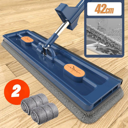 Flat Mop Microfiber Floor Cleaner Telescopic Handle