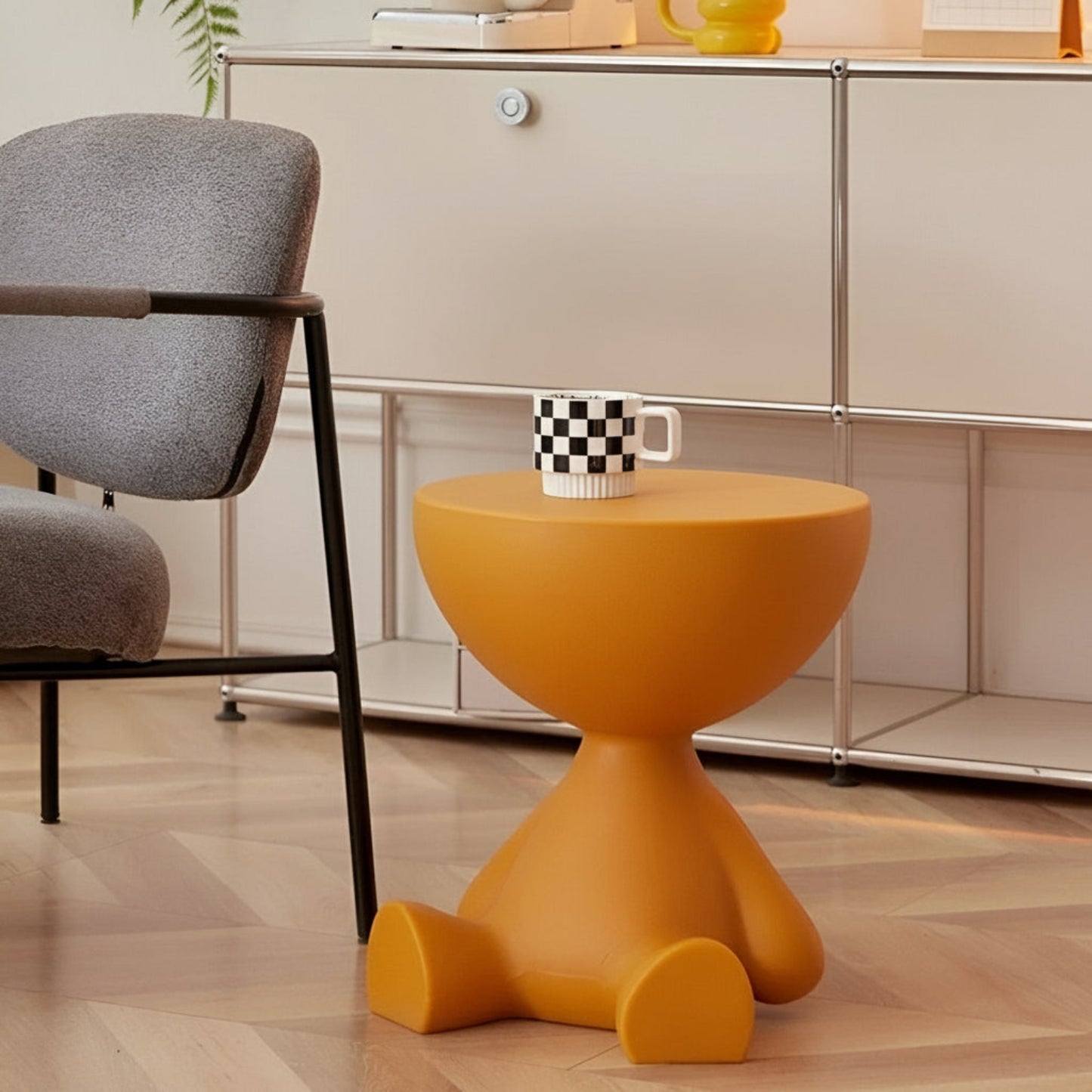 Wohnzimmertisch Modern Rund Kunststoff Beistelltisch Design6