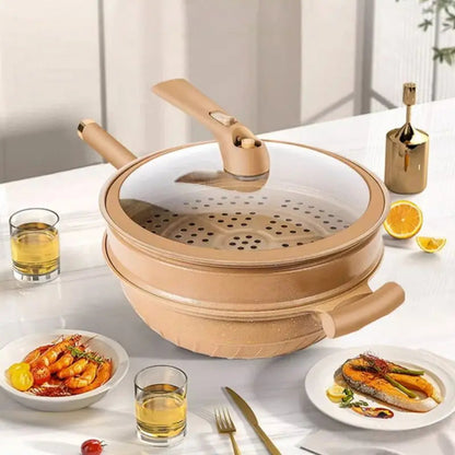 Wok Cookware Nonstick Quick-Cooking Pan Healthy Cooking