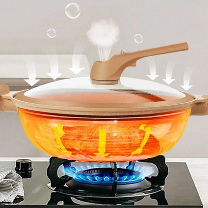 Wok Cookware Nonstick Quick-Cooking Pan Healthy Cooking