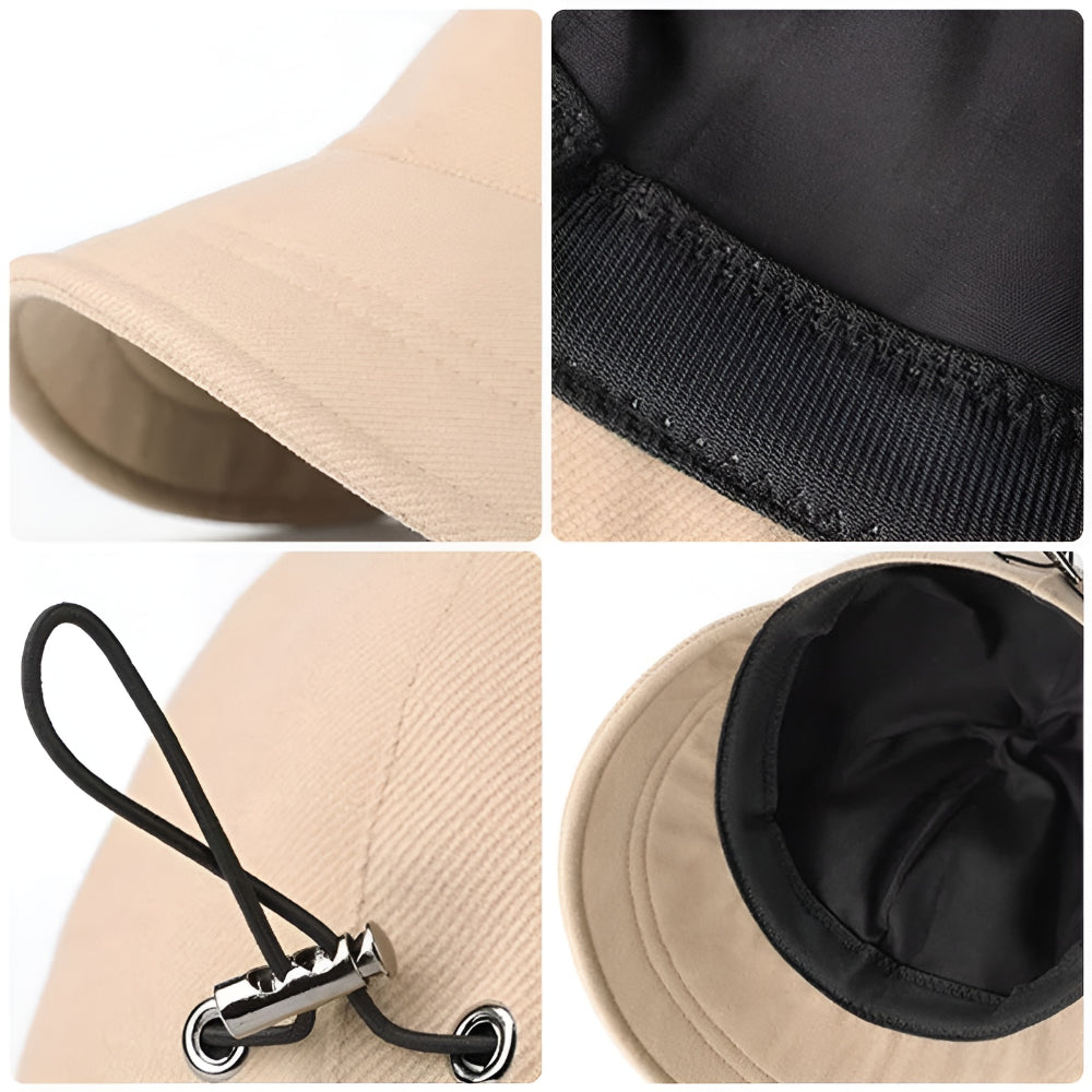 Sombrero de sol para mujer plegable con protección UV y ala ancha