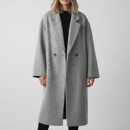 Cappotto Donna Doppio Bottone Rever Classico Tasche