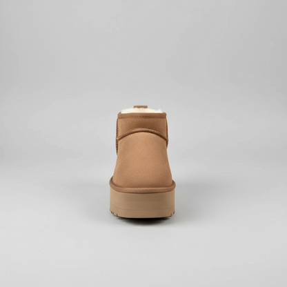 Women's Platform Mini Ankle Boots - Lined Winter Flat