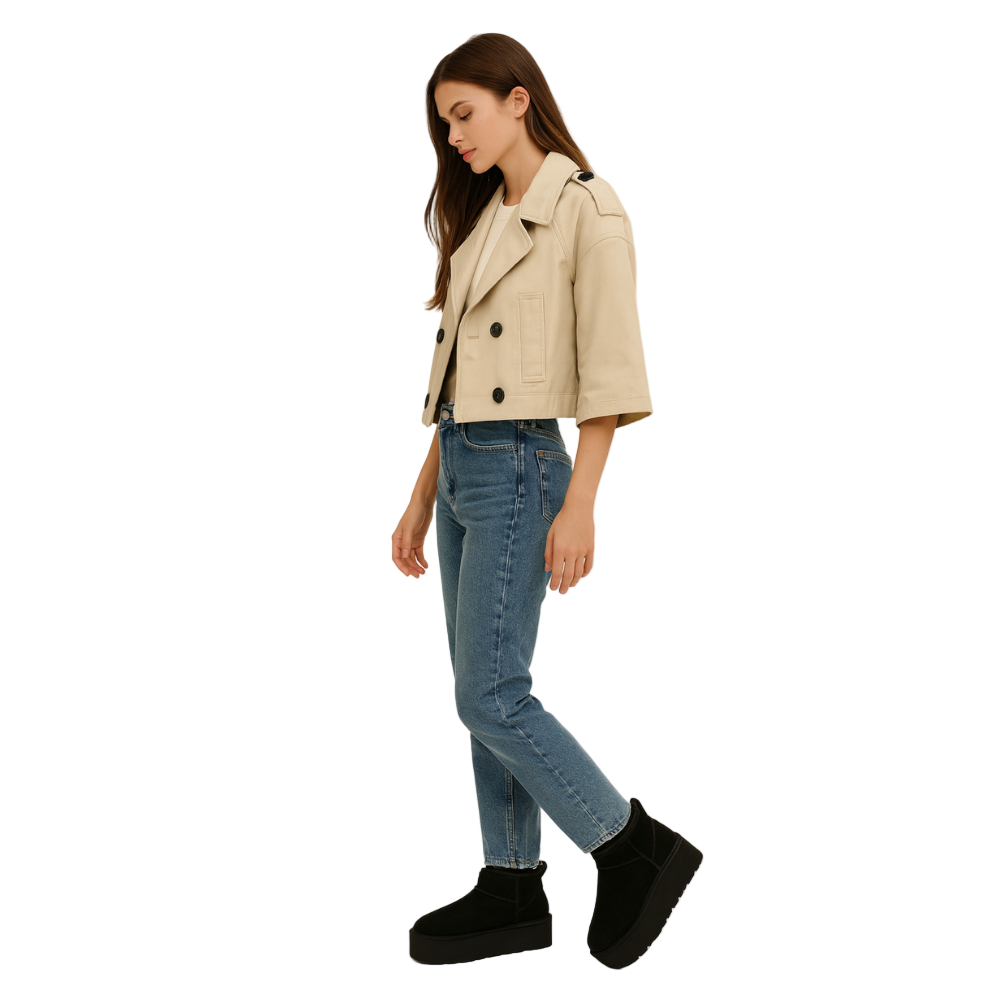 Women's Platform Mini Ankle Boots - Lined Winter Flat