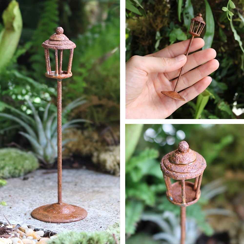 Rustikales Eisen Vogelhaus Miniatur Gartendeko