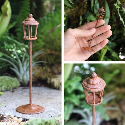 Rustikales Eisen Vogelhaus Miniatur Gartendeko