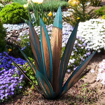 Metall Deko Agave Pflanze Garten Skulptur