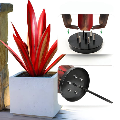 Metall Deko Agave Pflanze Garten Skulptur