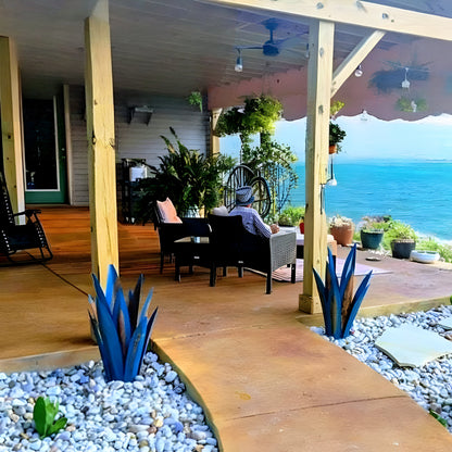 Metall Deko Agave Pflanze Garten Skulptur