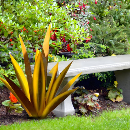 Metall Deko Agave Pflanze Garten Skulptur