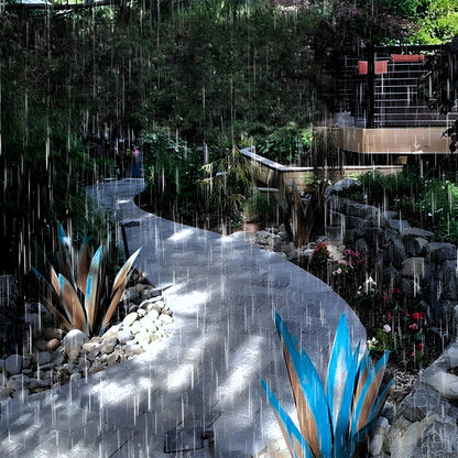 Metall Deko Agave Pflanze Garten Skulptur