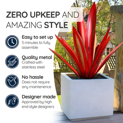 Metall Deko Agave Pflanze Garten Skulptur