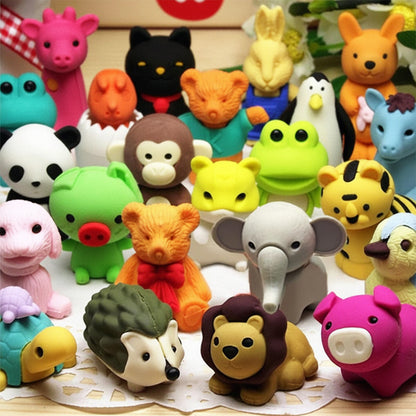 Gomme per bambini Set di gomme a forma di animali Colorate e creative Materiale scolastico