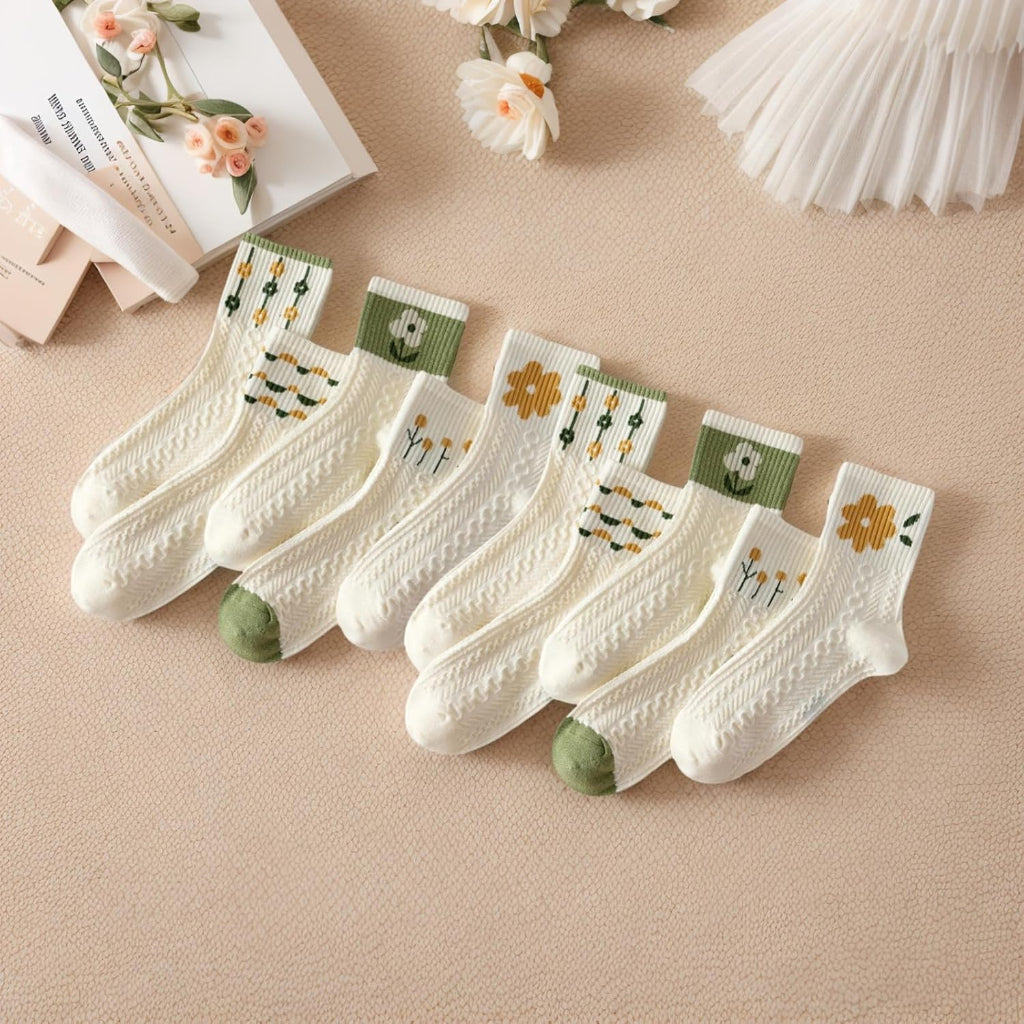 Chaussettes courtes femme design tricot coton respirantes